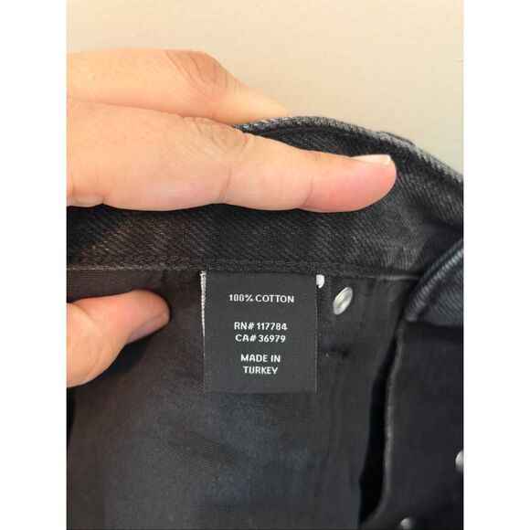 Rails The Fairfax High Rise Cut Off Denim Short Ash Black Size 30 Distressed NEW - Picture 6 of 7